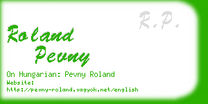 roland pevny business card